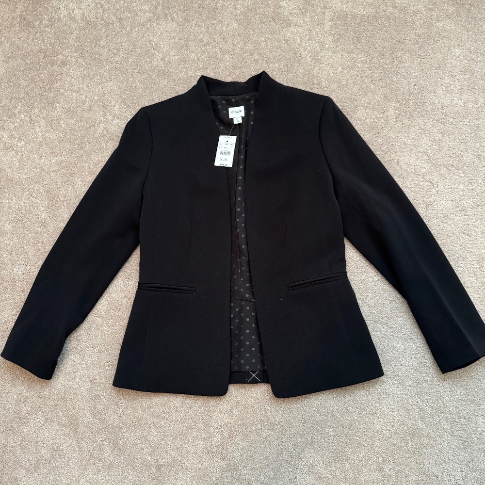 J Crew Black Broadway Blazer size 2 new with Tags